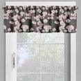 thumbnail image 4 of Ambesonne Cherry Blossom Valance & Curtain, Natural Rustic, 55"x24", Dark Brown Blush White, 4 of 6