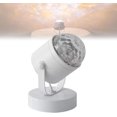 thumbnail image 1 of Velosphere Lamp 360° Rotating 3D Holographic Water Ripple Projector with 16 Color Night Light for Bedroom Bathroom Party (White), 1 of 7