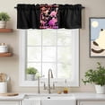 thumbnail image 2 of Cartoon Pink Dinosaurs Valance Curtain for Windows Just A Girl Who Loves Dinosaurs Rod Pocket Curtain Valances Short Window Treatments Panels for Kitchen Bathroom Laundry Room Basement 60 x 18 Inch, 2 of 9
