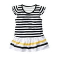 thumbnail image 4 of Rvkxad 2T Baby Girl Clothes Toddler Kids Girls Cute Striped Ruffle T-Shirt Tops Shorts Pants Baby Girl Outfits 2Pcs Summer Clothes Set, 4 of 5