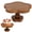 J, variant on JoyMart the Scallop Wood Cake Stand,Light Retro Lace Wooden High Footed Cake Storage Tray