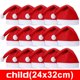 thumbnail image 3 of 20/1 piezas de sombreros de Navidad para adultos y niños, sombrero de Papá Noel rojo no tejido, feliz Navidad, regalos de Año Nuevo para el hogar, suministros festivos para fiestas, 3 of 5