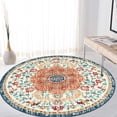 thumbnail image 4 of Findosom 4'x4'Round Area Rug,Non Slip Washable Round Rug Boho Area Rug for Living Room,Bedroom,Home Decor,Office,Dining Room,Red, 4 of 9