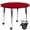Red, variant on Flash Furniture Wren Mobile 42'' Round Grey Thermal Laminate Activity Table - Standard Height Adjustable Legs
