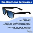 thumbnail image 3 of Gradient Lens Sunglasses Set of 10, Bulk Pack - UV Protection, Perfect for Parties, Beach, Pool, Outdoor Events - Blue, 3 of 8