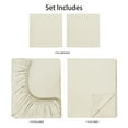 thumbnail image 6 of Mainstays Basic Value Microfiber Bed Sheet Set, Fresh Ivory, Full, 4 Piece, 6 of 10