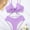 ZH337-LP, variant on Top-kevin Women's Sexy High Leg Triangle Halter Bikini Set Padded Cup Bikini Cheeky Swimsuit V Cut Thong Bathing Suit