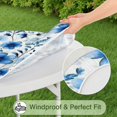 thumbnail image 5 of Pioneer Flower Floral Print Pattern Round Fitted Tablecloth with Elastic Edge,Dining Table Cover Waterproof,Outdoor Round Tablecloth for Camping,Dining,Indoor and Outdoor, 5 of 7