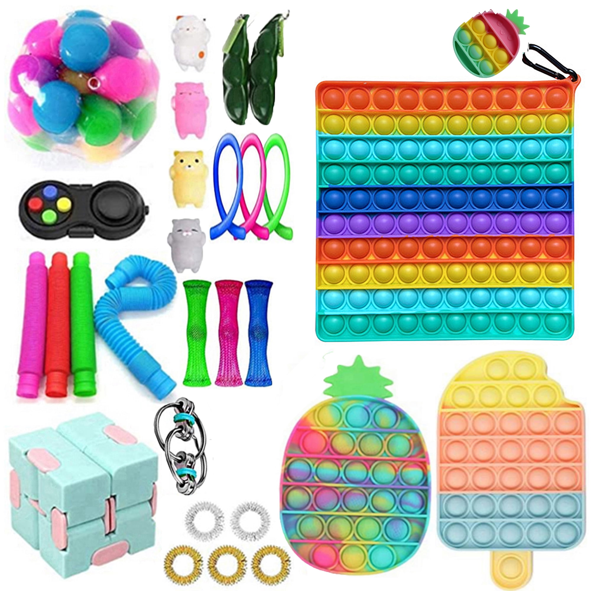 Nituyy Pop it Fidget Toys Desktop Puzzle Games Fidget Pad Telescopic