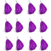 Cheerleader Pom Poms - 12 Pack (Purple)