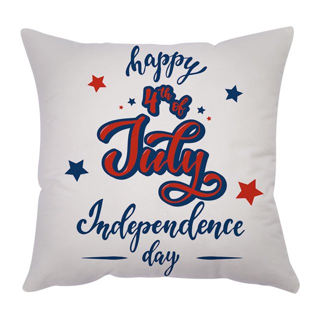 Funda de almohada Día de la Independencia Estilo de dibujos animados Funda de almohada de impresión digital de lino Wmkox8yii HFSH3418