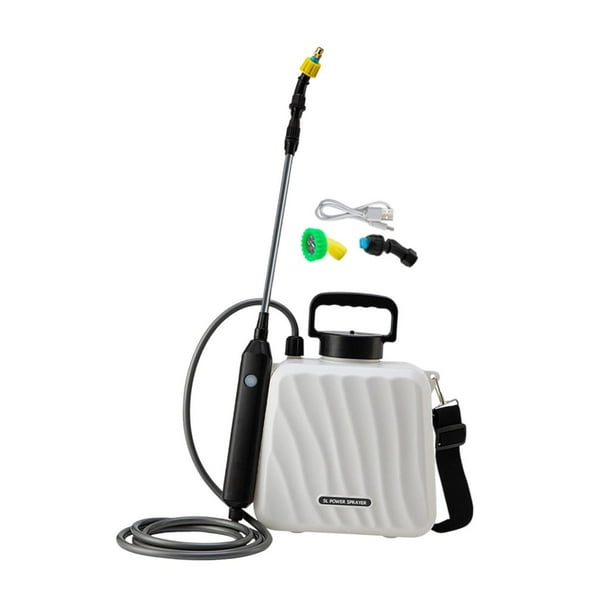 Pulverizador de mochila eléctrico para riego agrícola, multifuncional, portátil, 60 cm Blanco