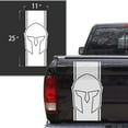 thumbnail image 2 of Spartan Helmet Decal Gladiator Sticker Truck Tailgate Vinyl Decal Compatible with Most Pickup Trucks Rear Graphic (11" x 25", Matte White), 2 of 8