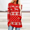 thumbnail image 2 of Camisas Navideñas Para Mujer Tops de Manga Larga Casual Elk Muñeco de Nieve Impreso Jersey O-Cuello Blusa Odeerbi ODB209451, 2 of 5
