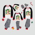 thumbnail image 1 of Pijamas familiares navideños a juego, conjuntos de pijamas a cuadros blancos y negros, muñeco de nieve, Navidad en julio, 1 of 4