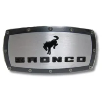 Ford Bronco Billet Aluminum Tow Black Hitch Cover Plug Official Licensed