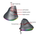 thumbnail image 2 of Mistaha Ergonomic Wired Vertical Mouse with Silent Switches and Customizable Lighting - 7 Programmable Buttons - DPI Settings up to 7200 - Compatible with Windows, Mac, and More, 2 of 7