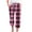 Purple, variant on DDAPJ pyju Womens Capri Pants Plaid Print Casual Loose Straight Leg Pants High Waisted Drawstring Yoga Capris Summer Wide Leg Cropped Pants with Pockets Orange M
