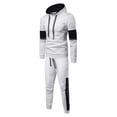 thumbnail image 4 of Fiudx Conjunto de Sudadera con Capucha para Hombre, Chaqueta Suave Al Tacto, Sudadera con Cordón Ajustable, Pantalones con Cintura Elástica, Ideal para Correr En El Gimnasio, Estilo Informal, Lujoso, 4 of 7