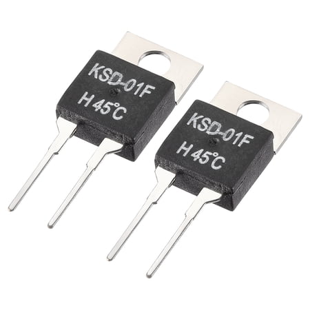 Unique Bargains KSD01F Thermostat Temperature Controller 45 N.O Normal Open 2pcs