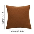 thumbnail image 3 of Curly Faux Decorative Pillow Cover | Soft Teddy Bear Style Cushion Case with Zipper | 17x17 Inch | 1-Piece for Living Room Couch Bed Sofa, 3 of 7