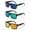 Rubber Black Blue Mirror&Rubber Black Green Mirror&Rubber Black Yellow Mirror, variant on 3 Pairs Flat Top Square Classic Frame Womens Mens Unisex Vintage High Quality Designer Inspired Fashion Sunglasses