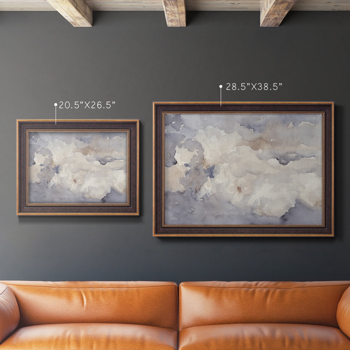 Clouds in Neutral II Premium Framed Canvas- Ready to Hang