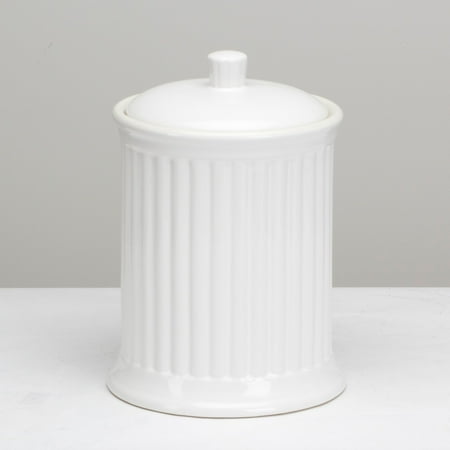 White Kitchen Canisters - Omni Simsbury Extra Large Canister / Cookie Jar - White