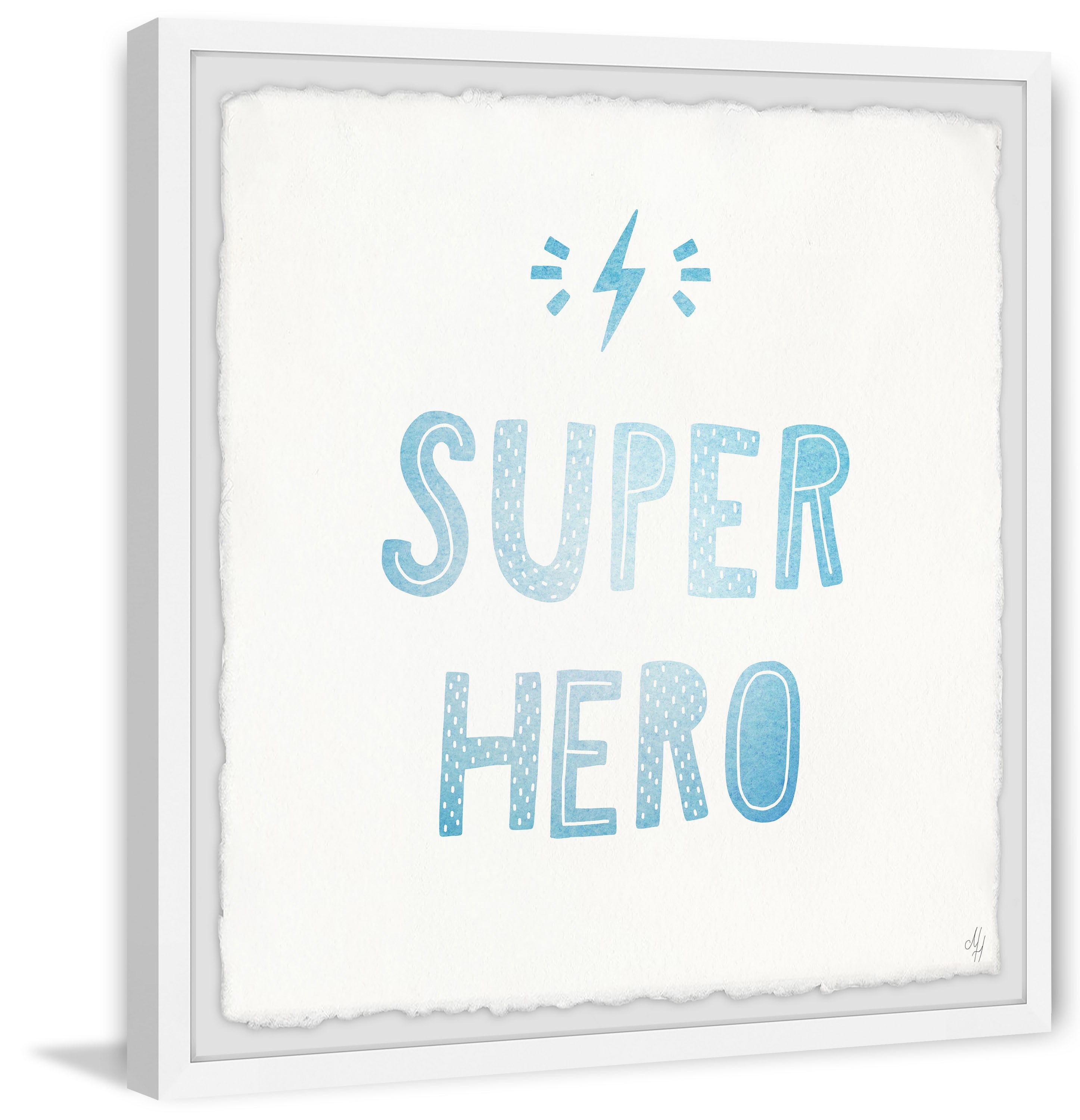 Marmont Hill Superhero Lightning Framed Wall Art