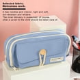 thumbnail image 1 of Large Capacity Stationery Bag, Button Three Layer Canvas, Multi-Pocket Storage, Portable Design, For Students, School Office Use, Durable Fabric, Everyday Carry, Travel Friendly, High-Qualit, 1 of 8