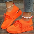 thumbnail image 4 of Domzle Women's Running Shoe Lightweight Fashion Sneaker for Jogging Walking Light Workouts Orange 41, 4 of 7