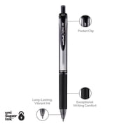 uniball Signo Retractable Gel Pens, Medium Point (0.7mm), Black Ink, 12 Count