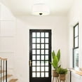 thumbnail image 4 of 11.81" 2-Light Flush Mount Ceiling Light Modern Kitchen Light Fixture with Fabric Shade for Bedroom, Living Room, Dining Room, Hallway, E26, 4 of 8