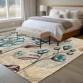thumbnail image 5 of Rectangle Area Rug 5x8ft,Bohemian Teal Floral Rustic Tulip Washable Carpet Non-Slip Runner Accent Rugs Indoor Floor Mat for Bedroom Living Room Decor,Watercolor Butterfly Vintage, 5 of 9