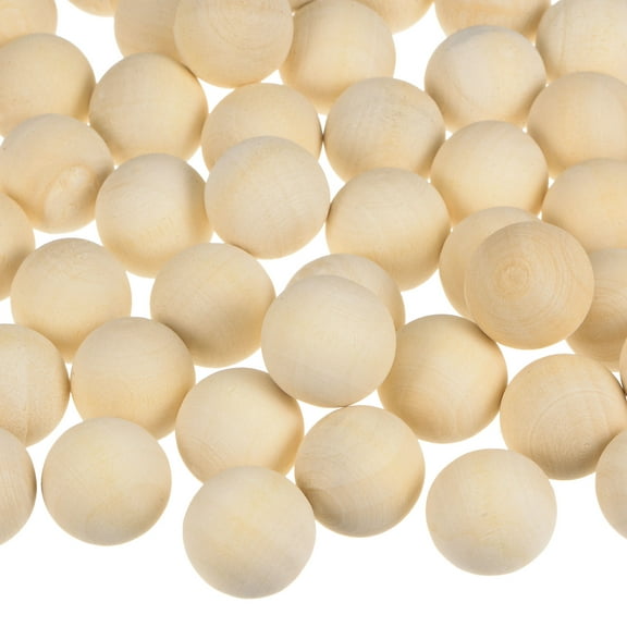 150pcs Round Wood Balls 16mm Diameter Unfinished Solid Wooden Spheres, Small Natural Craft Balls for DIY