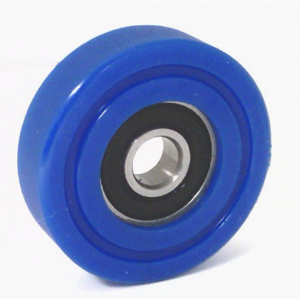 two  4" x 2" Polyurethane on plastic Wheel  roller bearing 