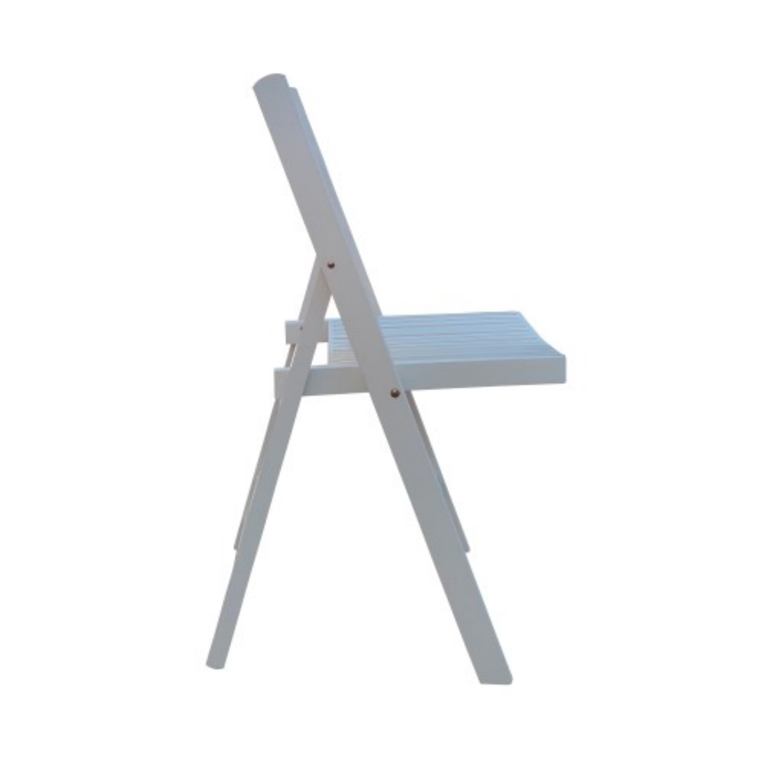 Folding Chairs Set of 4, Solid Wood Folding Chairs with Slatted Seat, Portable Event Chairs for Dining Room, Kitchen, Wedding & Party, White