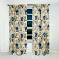 thumbnail image 2 of Designart "Seashell Coastal Serenity IV" Floral Blackout Curtain Single Panel, 2 of 4