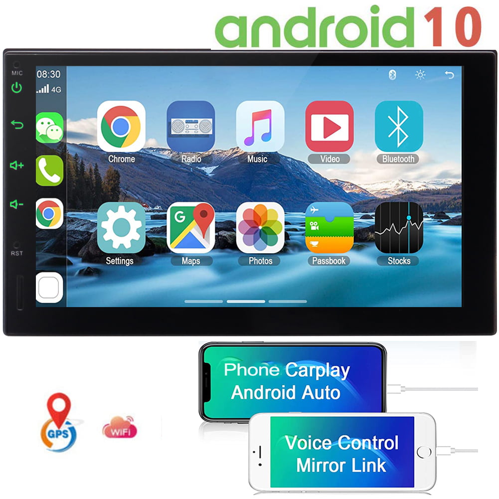 Pumpkin Doppel DIN 4+32GB Autoradio Android9.0 GPS Navigation BT WiFi DAB+Kamera 