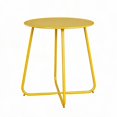 thumbnail image 6 of Decksplore Metal Outdoor Patio Side Table, Round Weather Resistant End Table, Yellow, 6 of 6
