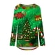 thumbnail image 4 of Pntutb Navidad Mujer Moda Casual Manga larga Cuello redondo tops Blusa suelta Camisas estampadas Pntutb Pntutb-6760, 4 of 5