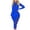 Blue, variant on Womens Mesh Dress Set High Stretch Hollow Out One Piece Suit Long Sleeve Bodycon Sheer Lingerie Romantic Nights Events Adult Female