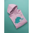 thumbnail image 3 of Image Conscious Elephant With Penguins Hoodie Womens -Jay Fleck Designs, Female Casual Fit, 3 of 4