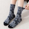 thumbnail image 5 of Dyfzdhu Women Autumn Winter Sunflower Jacquard Socks Cotton Thermal Mid Tube Socks Breathable Crew Socks, 5 of 7