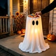 thumbnail image 4 of geerera Halloween Light Up Candy Bowl, 30 Inch Ghost Fabric Treat Holder with Warm LED and Remote, Floor Standing Halloween Party Decoration, for Indoor Home Porch Party Supplies, 4 of 4