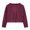 Wine, variant on Gyujnb Solid Loose Fit Long Sleeve Cropped Top with Back Cutout Casual Blouse For Youth (Girls),5-6 Years