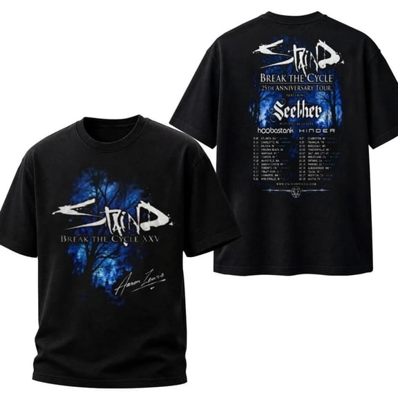 Staind Break the Cycle 25th Anniversary Tour 2026 Fan Gifts Unisex T-shirt