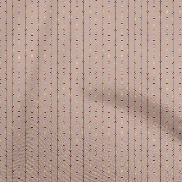 oneOone Georgette Viscose Light Brown Fabric Arow Sewing Material Print Fabric By The Yard 42 Inch Wide