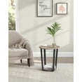 thumbnail image 2 of End Table Round Side Table with Storage Shelf, Easy Assembly, Industrial Accent Furniture with Steel Frame, Heather Greige and Black, 2 of 6