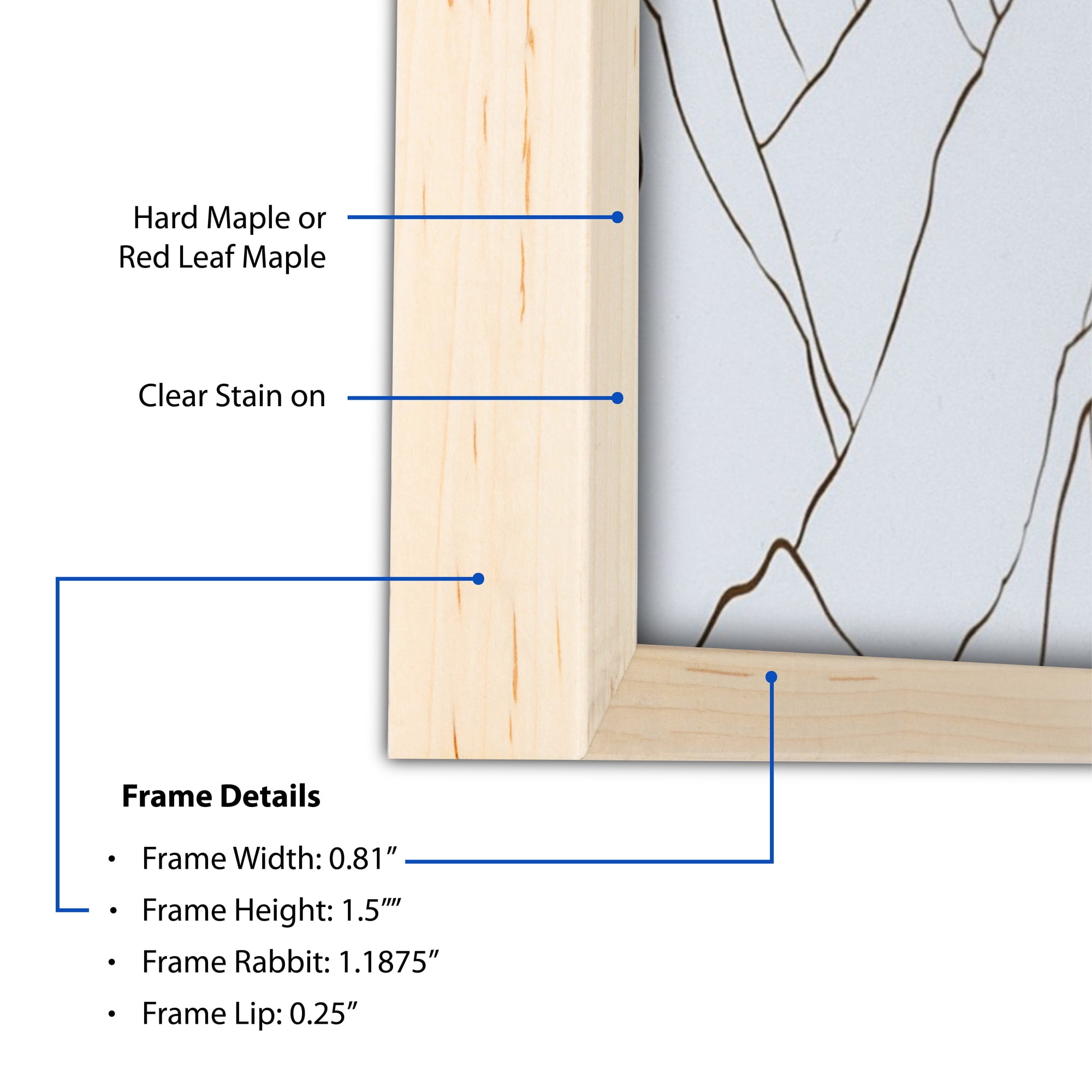 ArtToFrames 18" x 24" Clear Maple Picture Frame, 18x24 inch White Wood Poster Frame (WOM-4113), 4 Pack